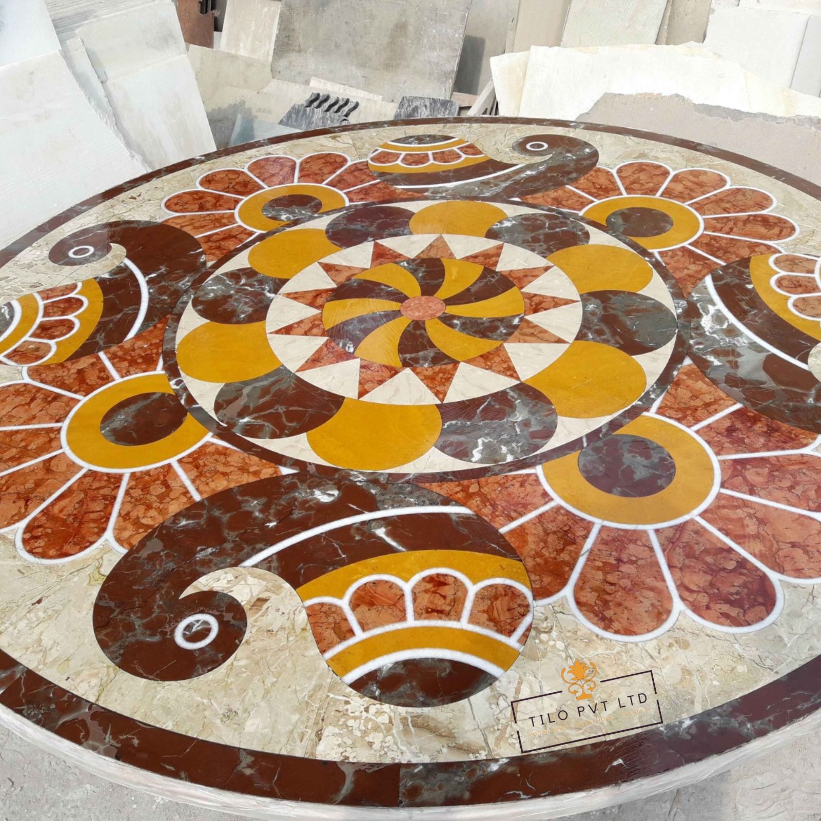 Custom Marble Floor Medallion